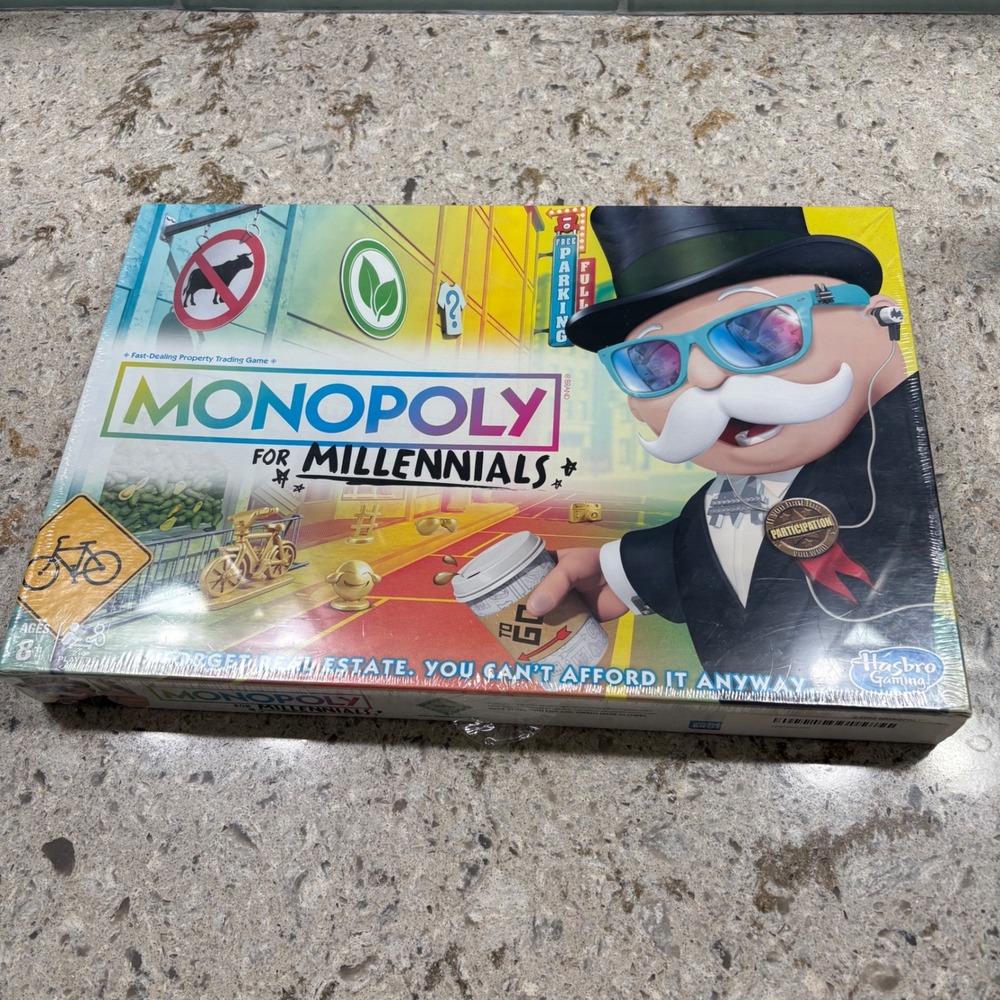Monopoly‎ for Millennials Board Game Fast-Dealing Property Trading Ages 8+